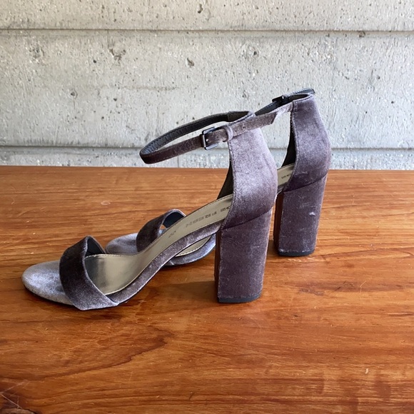 Charcoal Gray Velvet Block Heel from Joe Fresh - Picture 4 of 14